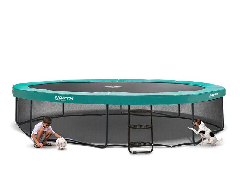 Lower safety net for trampolines